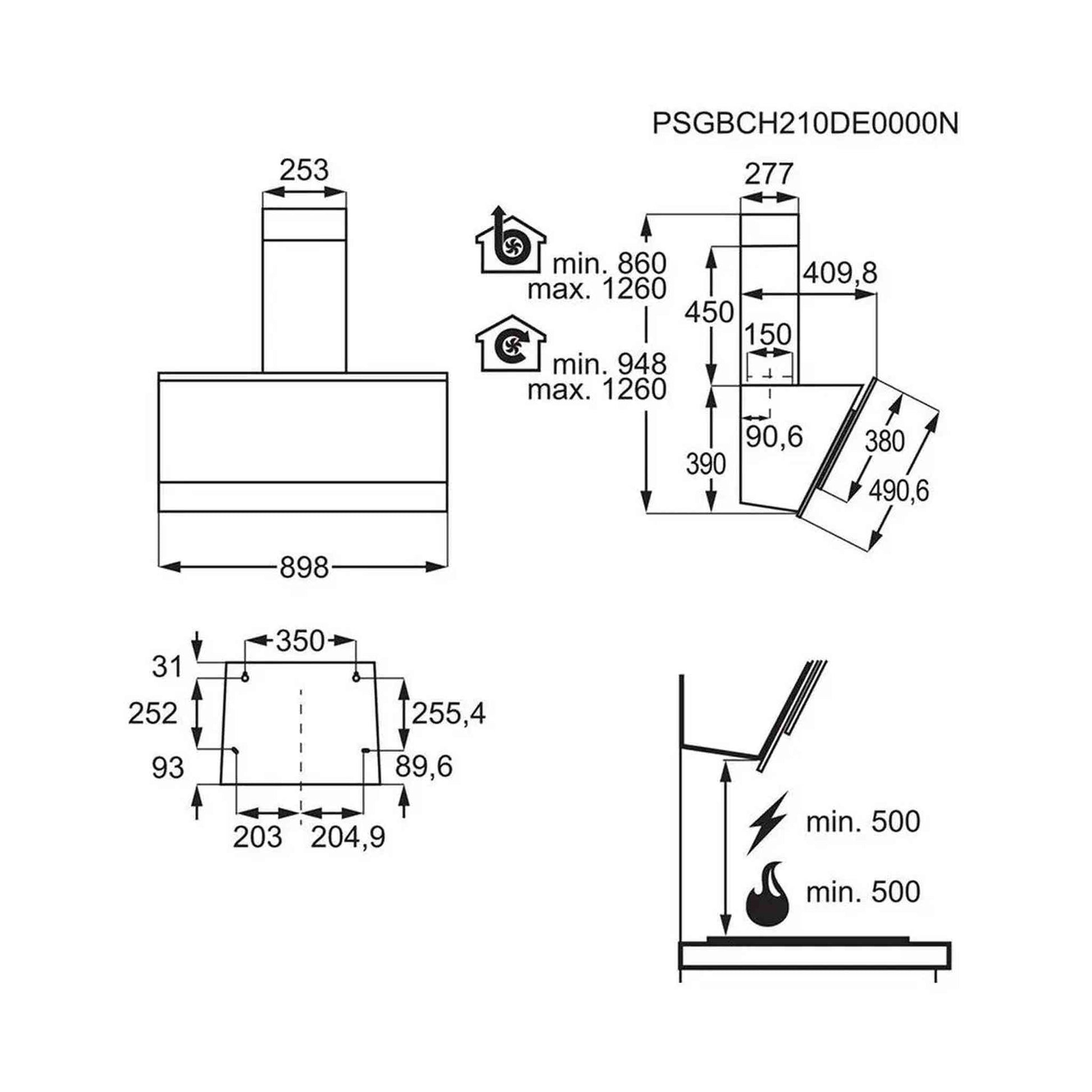 AEG DVK5971HR - Wandschouw Afzuigkap