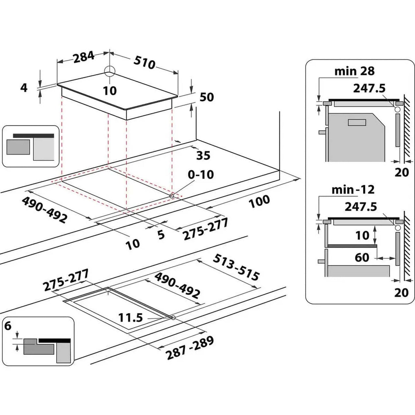 Whirlpool WSQ0530NE - Inductie kookplaat