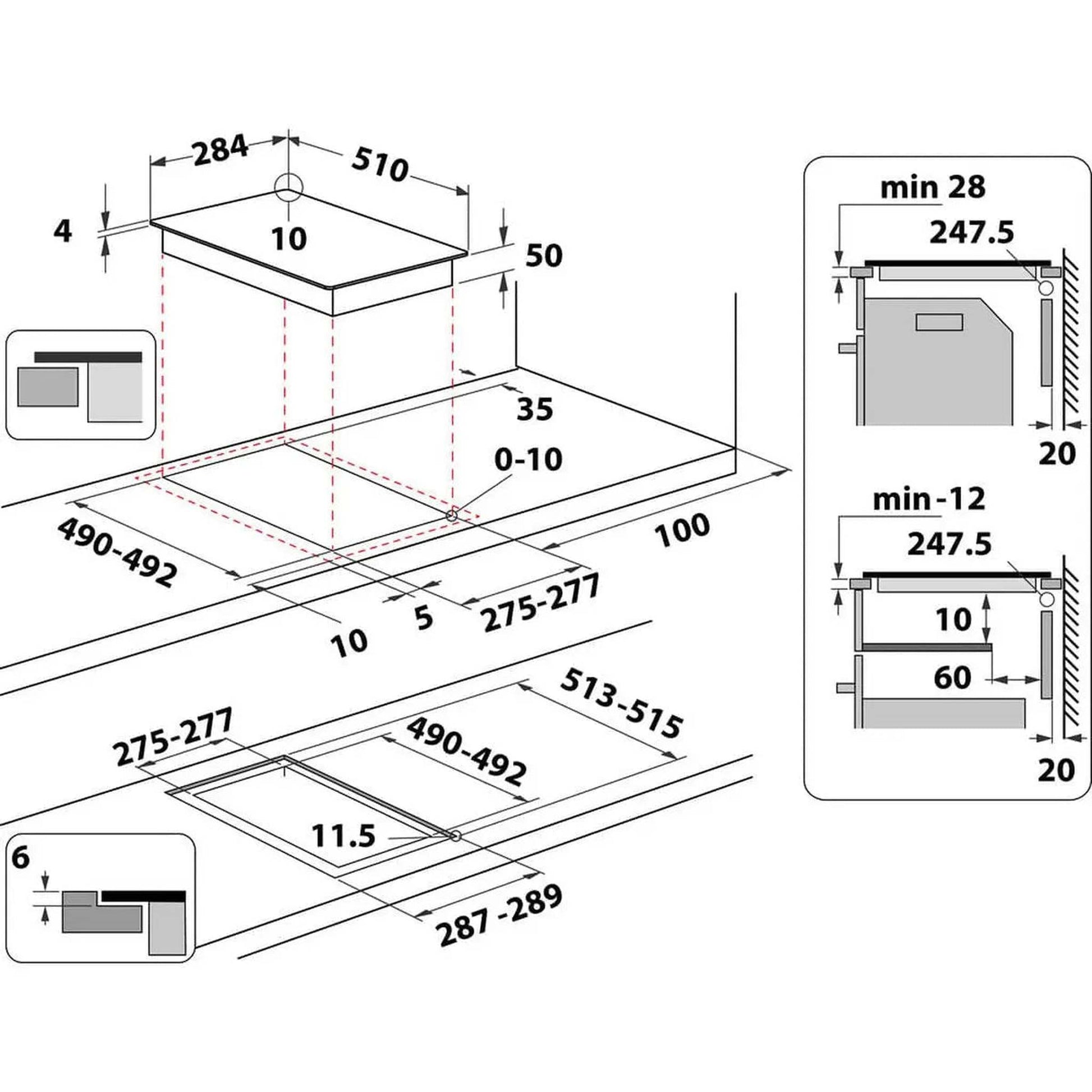 Whirlpool WSQ0530NE - Inductie kookplaat