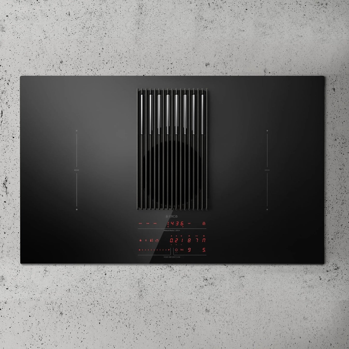 Elica LIBRA BL/F/83 - Inductie kookplaat - Ingebouwde afzuiging