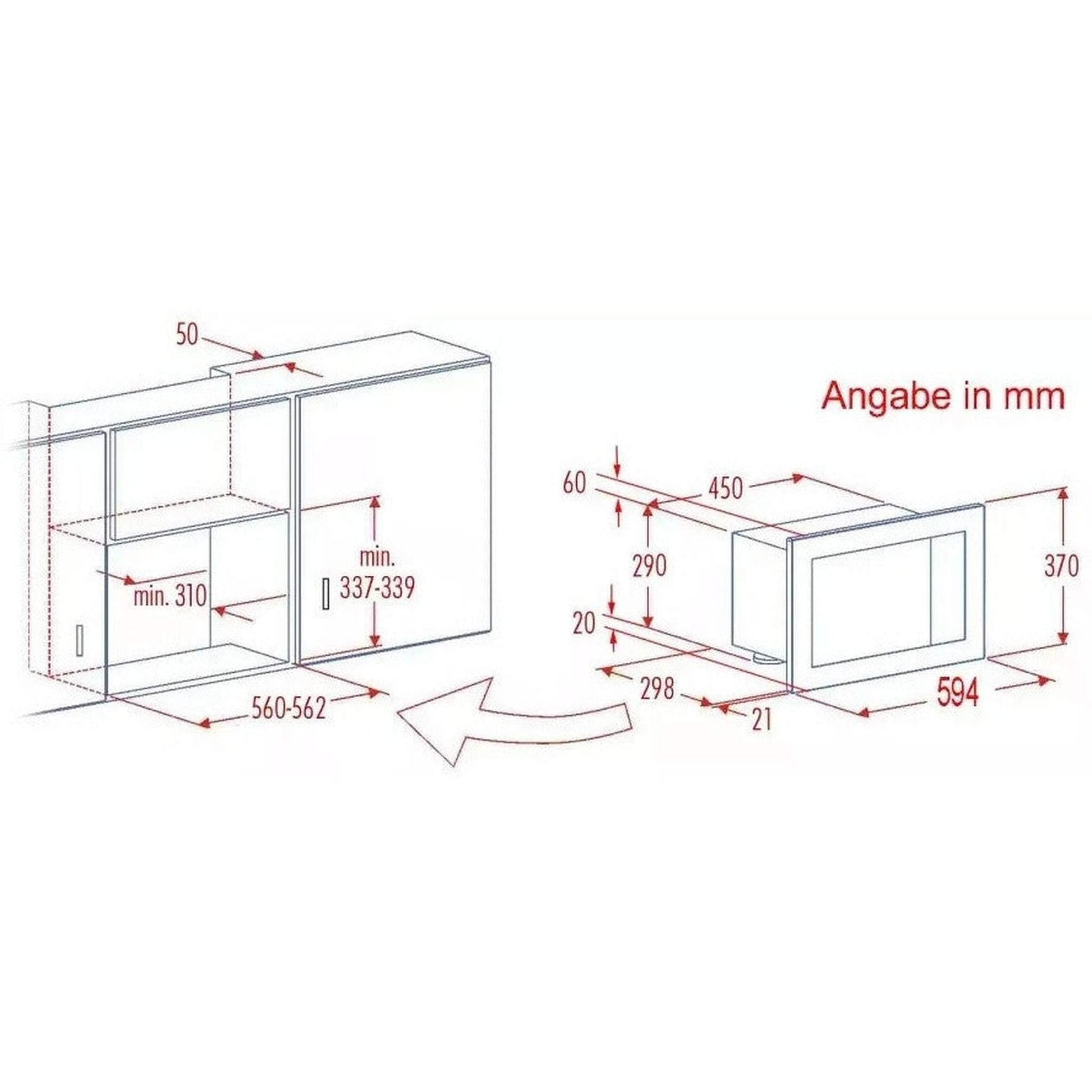 Silva EBM-G880E - Inbouw magnetron - met grillfunctie