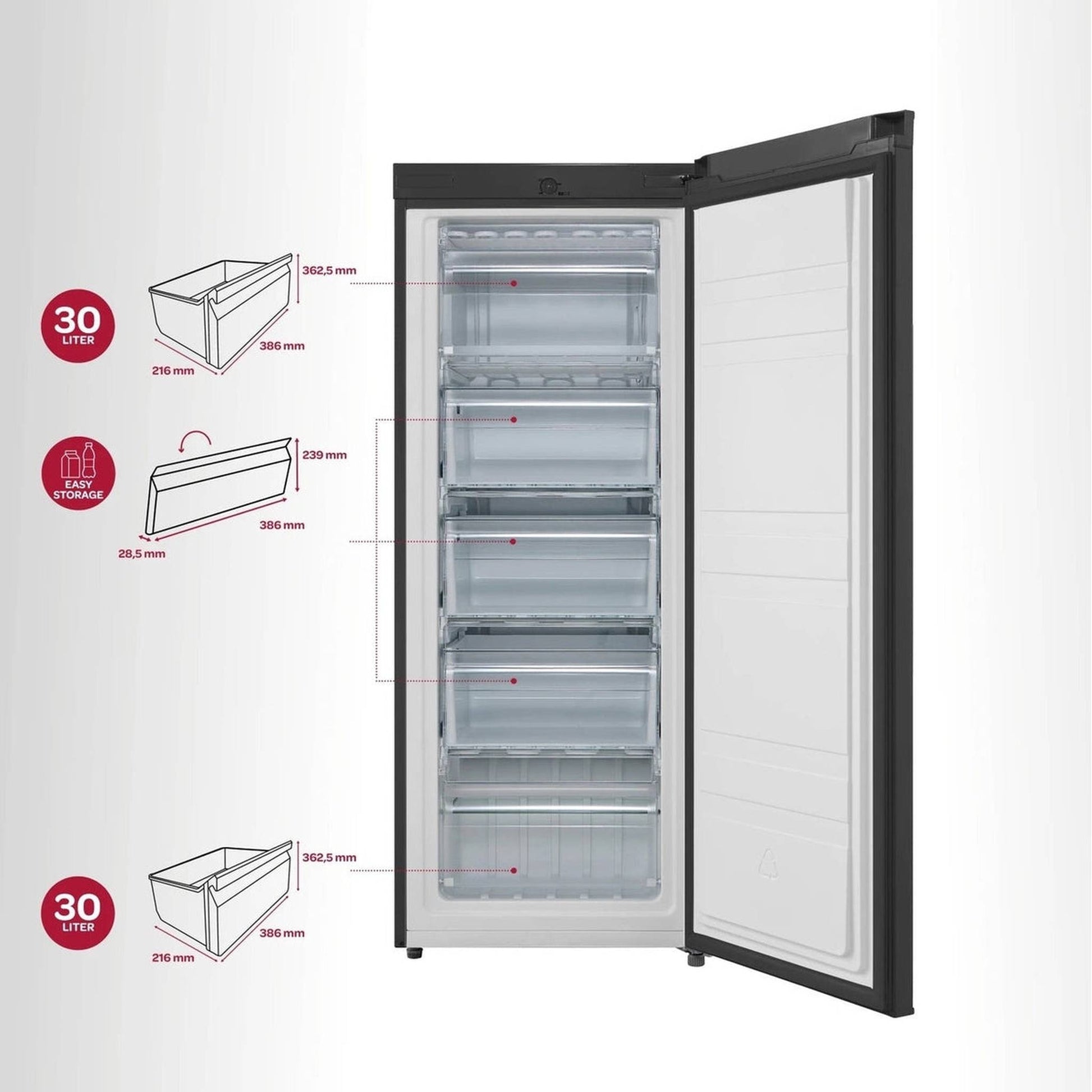 Inventum VR1420B - Vrijstaande vriezer